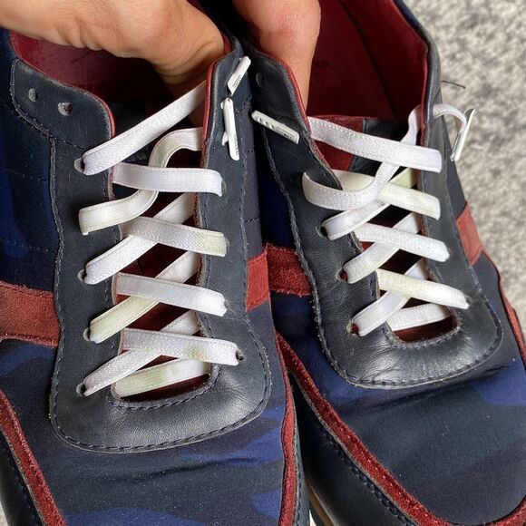 Jared Lang Camouflage Tech Camo Suede leather Sneakers size 9 in GUC size 42 - Picture 6 of 13